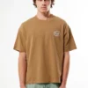 Men’s Oversized Brown “Bonjour” Printed T-Shirt