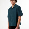 Men’s Farms Green Woven Camp Collar Shirt